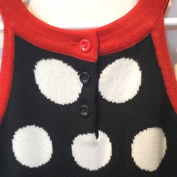 NWT Gymboree Black White Red Tank Polka Dot Sweater Dress Toddler Girls Size 3T - Picture 4 of 9